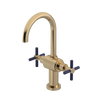 Rubinet Single Hole Dual Handle Lav. Set with LaSalle Spout (less drain) Gold