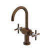 Rubinet Single Hole Dual Handle Lav. Set with LaSalle Spout (less drain) Tuscan Brass