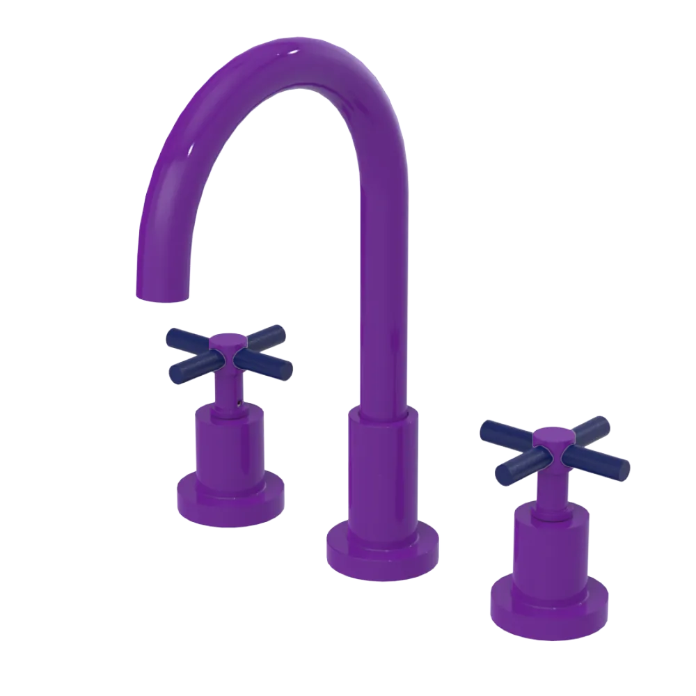 Rubinet Widespread Kitchen Set with LaSalle Spout Purple Haze