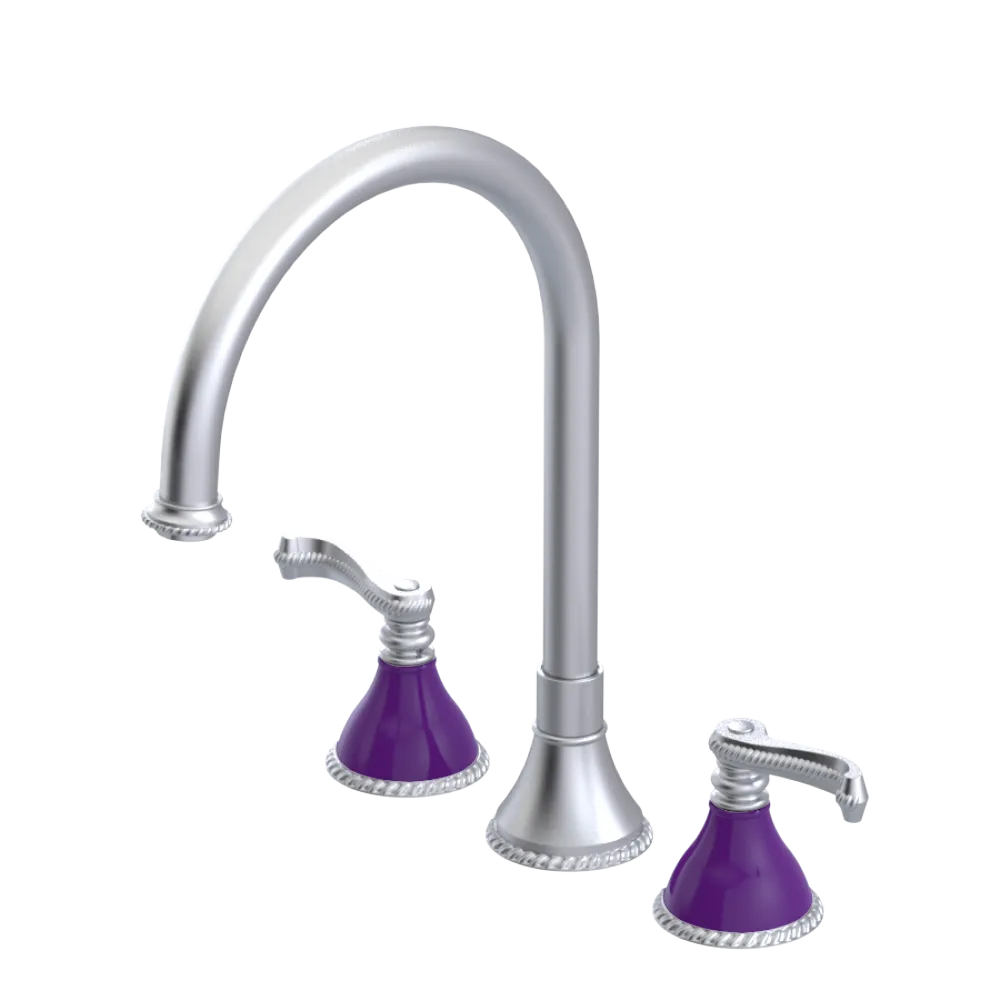 Rubinet Widespread Kitchen Set Satin Chrome