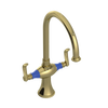 Rubinet Two Handle Single Hole Kitchen Set Natural Brass