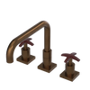 Rubinet Widespread Kitchen Set with Genesis Spout Tuscan Brass