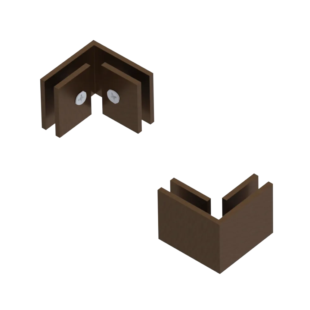 Rubinet 90 Glass to Glass Tuscan Brass