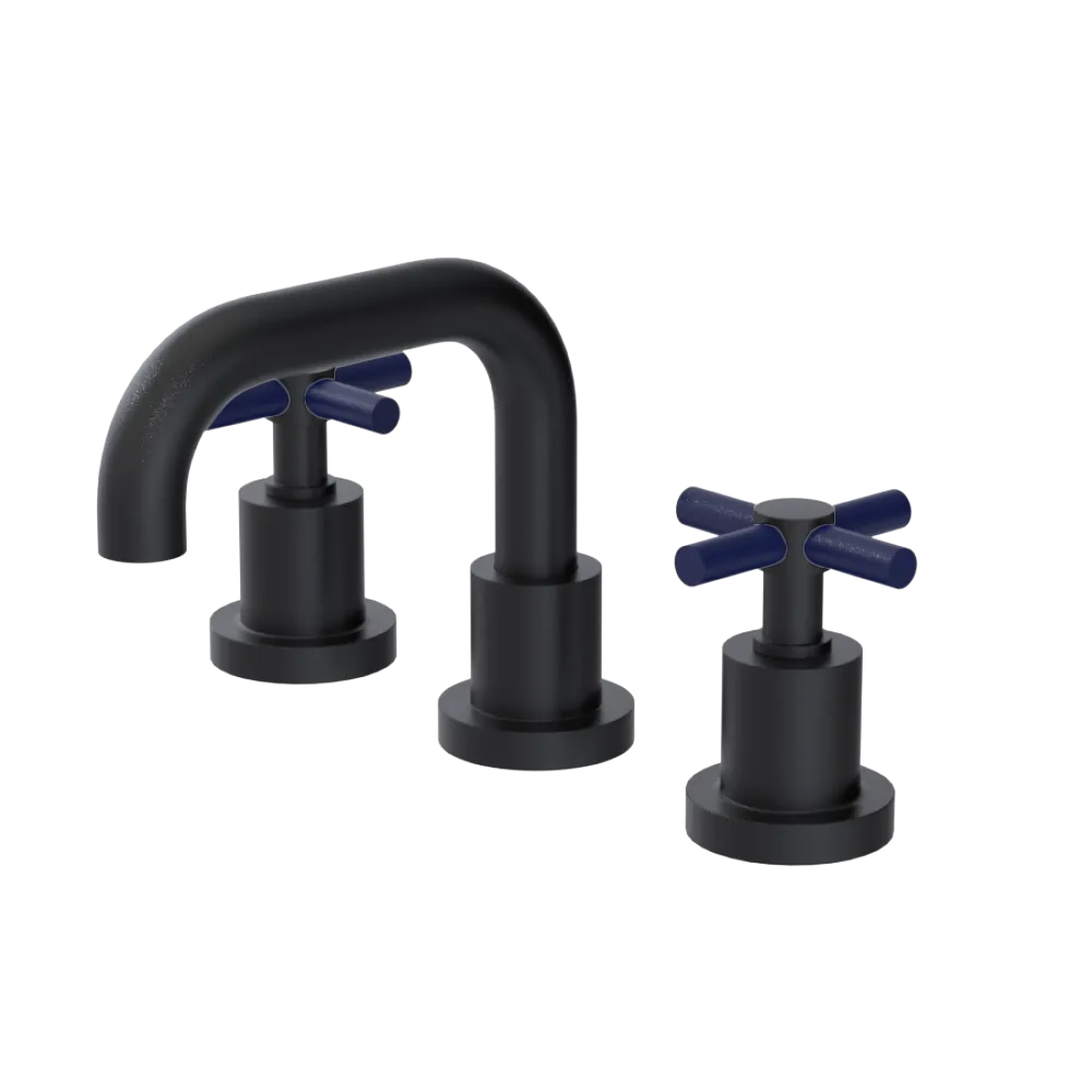 Rubinet Widespread Lav. Set. (less drain) Matt Black