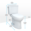 Toto Drake® Two-piece Toilet, 1.6 GPF, Elongated Bowl - Universal Height - 10" Rough-In - MS776124CSFG.10#01