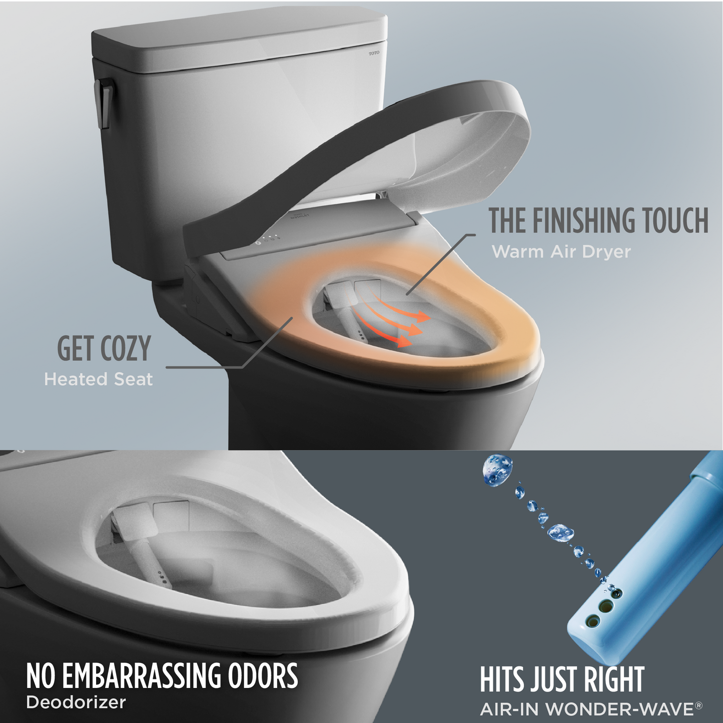 Toto Carlyle® Ii 1g® Washlet®+ S7 One-Piece Toilet - 1.0 Gpf