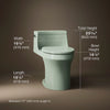 San Souci® One-piece compact elongated toilet with concealed trapway, 1.28 gpf