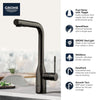 Grohe Essence New Single-Handle Pull-Out Kitchen Faucet Dual Spray 6.6 L/Min (1.75 Gpm) - Golzar Home