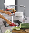 Grohe Essence New Single-Handle Pull-Out Kitchen Faucet Dual Spray 6.6 L/Min (1.75 Gpm) - Golzar Home