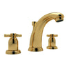 Perrin & Rowe Holborn High Neck Widespread Bathroom Faucet With Cross Handle