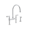 Perrin & Rowe Georgian Era Bridge Kitchen Faucet With Side Spray