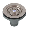 Shaws Manual Basket Strainer With Logo Branded White Porcelain Pull Knob