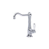 ROHL Cinquanta Single Hole Column Spout Bar & Food Prep Faucet - Polished Chrome With White Porcelain Lever Handle/6.5LPAPC