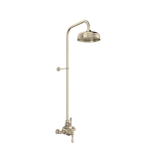 Perrin & Rowe Georgian Era 3/4" Exposed Wall Mount Thermostatic Shower System With Lever Handle - Polished Chrome.GA19W2LS