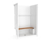 Icon SH4834 AcrylX™ Alcove Center Drain One-piece Shower in White