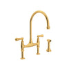 Perrin & Rowe Georgian Era Bridge Kitchen Faucet With Side Spray