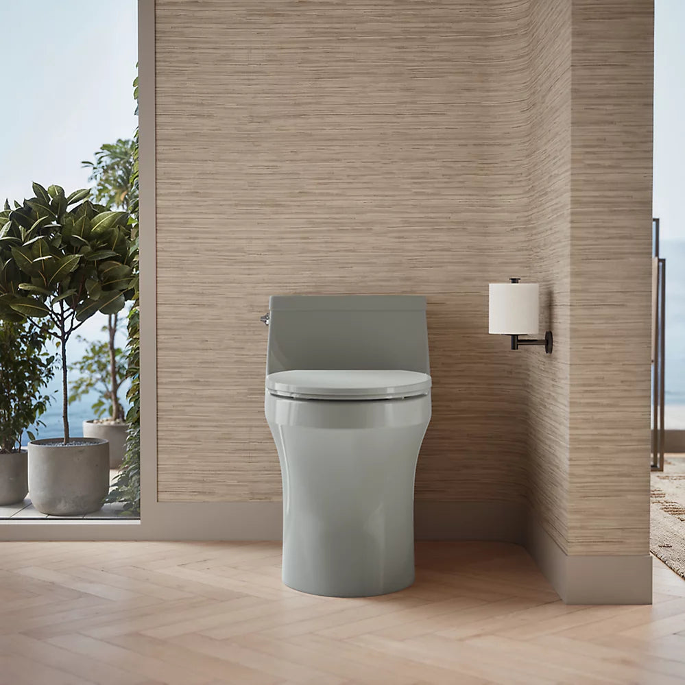 San Souci® One-piece compact elongated toilet with concealed trapway, 1.28 gpf