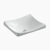DemiLav® 18-1/4" rectangular vessel bathroom sink, no overflow