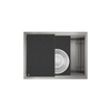 Prochef Undermount Reveal Stainless Steel Single Bowl Workstation Kitchen Sink with Accessories, 25" x 16" x 10"
