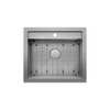 Prochef Dualmount Stainless Steel Single Bowl Utility Sink with Grid, 22" x 16" x 12"