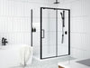 Kalia IKONIK 60” x 79” sliding shower door with 32" return panel - KP protective film - Right opening – DR1841-160-005/DR2186-005/DR1843-160-003