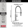 Delta Antoni Single-Handle Pull-Down Spring Kitchen Faucet