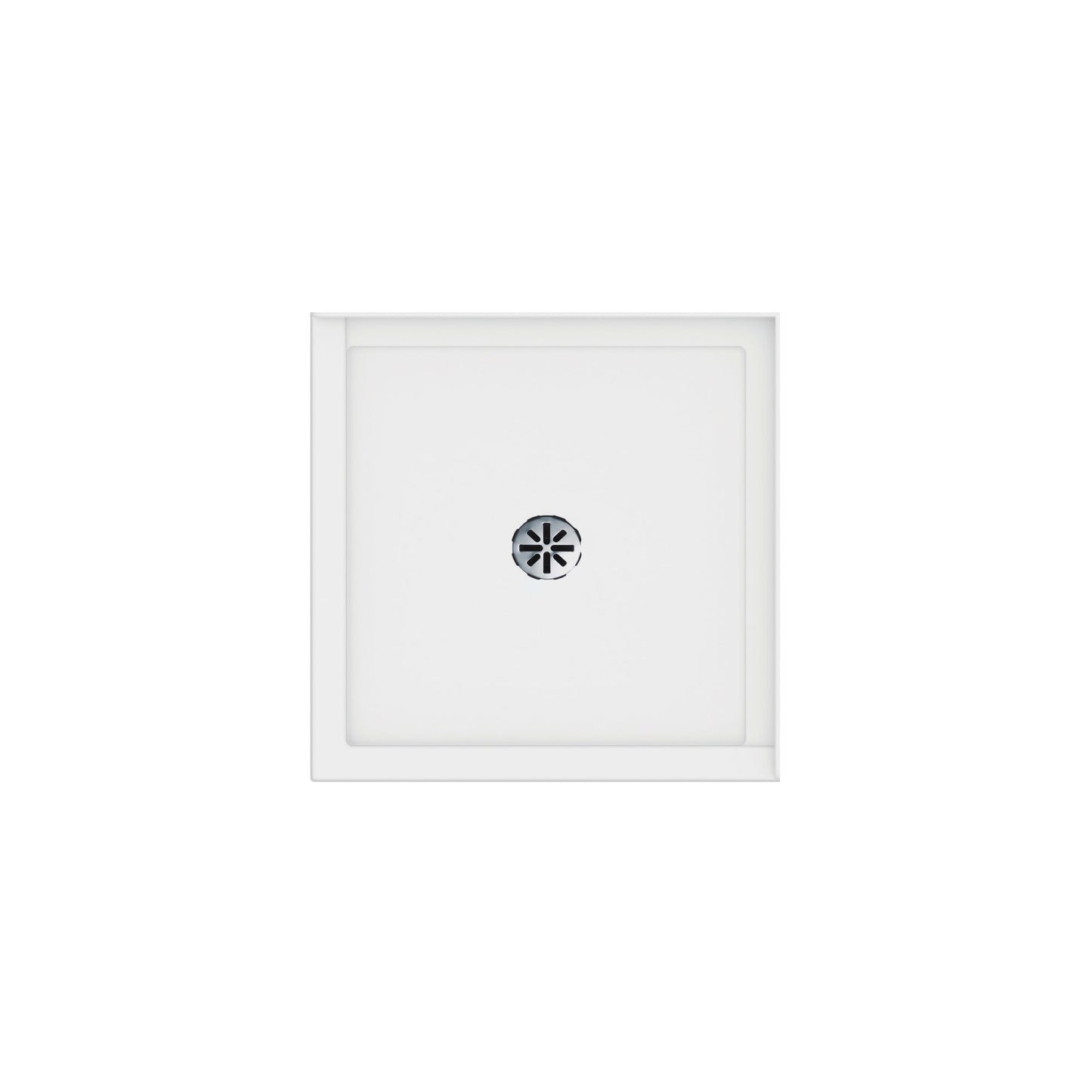 Impact Acrylic Corner Shower Base in White with Center Drain