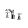 Perrin & Rowe Edwardian High Neck Widespread Bathroom Faucet With Cross Handle