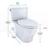 Nexus® Two-Piece Toilet, 1.28 GPF, Elongated Bowl - WASHLET®+ Connection