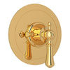 Perrin & Rowe Georgian Era Round Thermostatic Trim Plate Without Volume Control - With Metal Lever Handle.5785LS