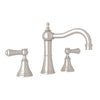Perrin & Rowe Georgian Era Column Spout Widespread Faucet - With White Porcelain Lever Handle.3723LSP-APC
