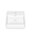 KALIA Urba - Square Washbasin with tap deck - White gloss vitreous porcelain