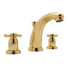 Perrin & Rowe Holborn High Neck Widespread Bathroom Faucet With Cross Handle