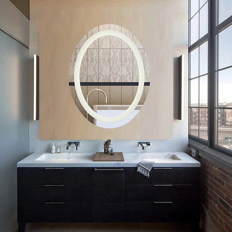 Kodaen Oval Front - lit Bathroom LED Mirror - Golzar Home