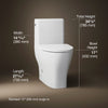 Kohler 23188-TBH-0 3/4 view of product with dimensions