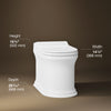 Kohler 38493-0 3/4 view of product with dimensions
