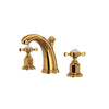 Perrin & Rowe Edwardian High Neck Widespread Bathroom Faucet With Cross Handle