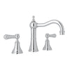 Perrin & Rowe Georgian Era Column Spout Widespread Faucet - With White Porcelain Lever Handle.3723LSP-APC