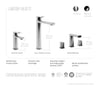 Kalia GRAFIK Widespread sink faucet (without drain) – BF1454-110