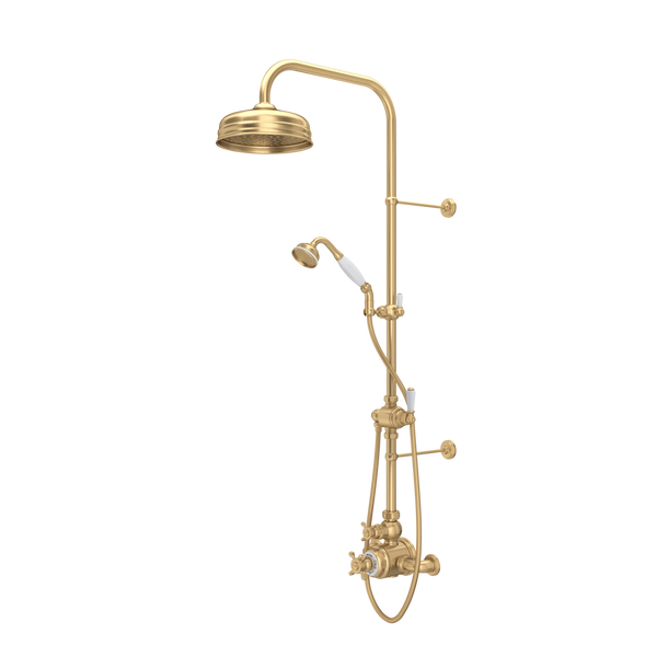 Perrin & Rowe Edwardian Thermostatic Shower Package - With Cross Handle.KIT1NX