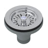 Shaws Manual Basket Strainer With Logo Branded White Porcelain Pull Knob