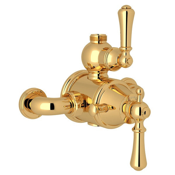 Perrin & Rowe Georgian Era Exposed Thermostatic Valve With Volume & Temperature Control - With Metal Lever Handle.5751LS