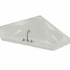 Tryst 59 x 59 Acrylic Corner Center Drain Bathtub in White