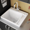 Evia 25 x 22 Acrylic Single Bowl Sink in White