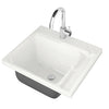 Evia 25 x 22 Acrylic Single Bowl Sink in White