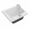 Evia 25 x 22 Acrylic Single Bowl Sink in White