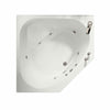 Tandem 6060 Acrylic Corner Center Drain Bathtub in White