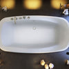 Eterne 7236 Acrylic Drop-in Center Drain Bathtub in White