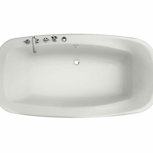 Eterne 7236 Acrylic Drop-in Center Drain Bathtub in White
