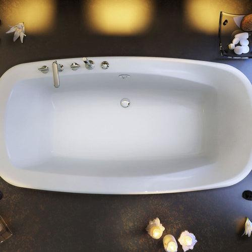 Eterne 7242 Acrylic Drop-in Center Drain Bathtub in White